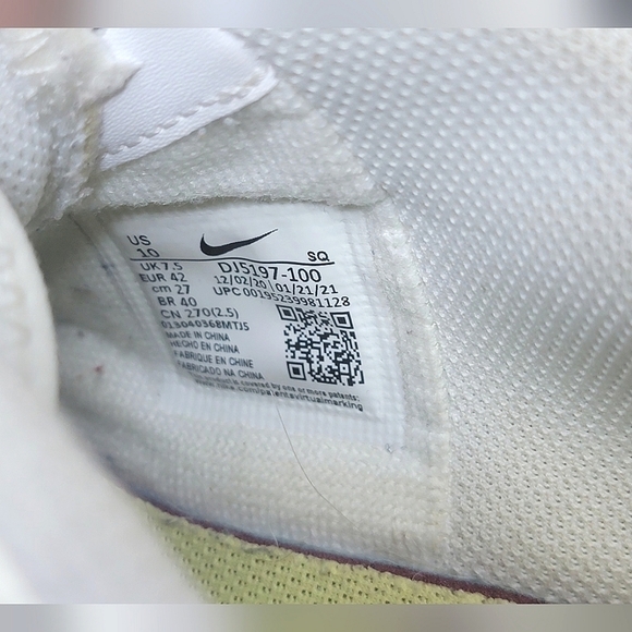 Women's Nike Air Force One Shadow, Pale Ivory Light Zitron, Size 10 - Picture 6 of 6